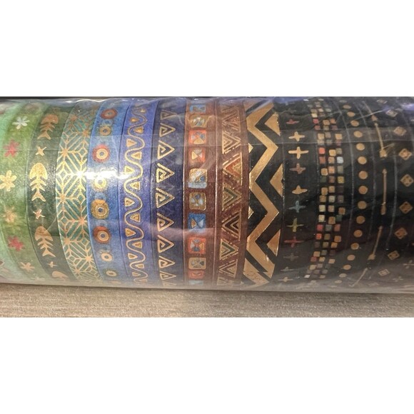 26 Rolls Washi Tape Multicolor Metallic Crafts Scrapbook Junk Journal Gift Wrap - Picture 10 of 14